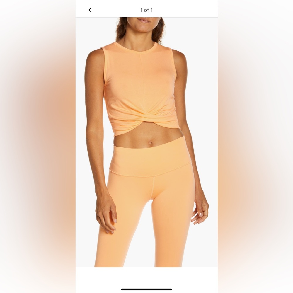 ALO Yoga Cover Tank in Color Cantalope